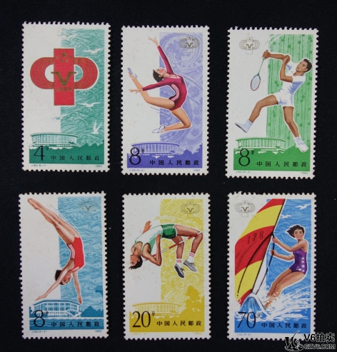 Lot82-51： J.93 五運(yùn)會 1套6枚全 微黃 有斑 中上品